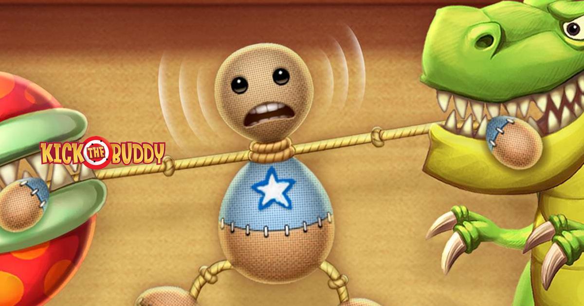 Kick the Buddy karakteri elinde bir balyozla